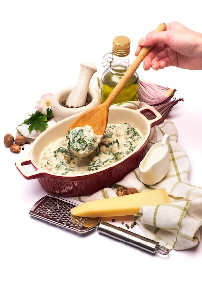 Chef preparing a meal in a rustic kitchen