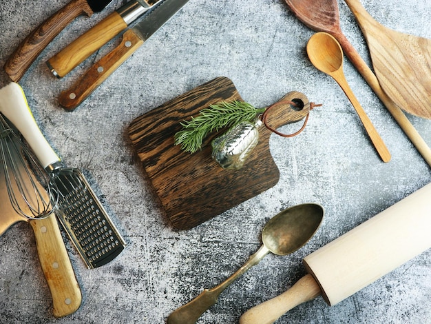 Cooking utensils on countertop