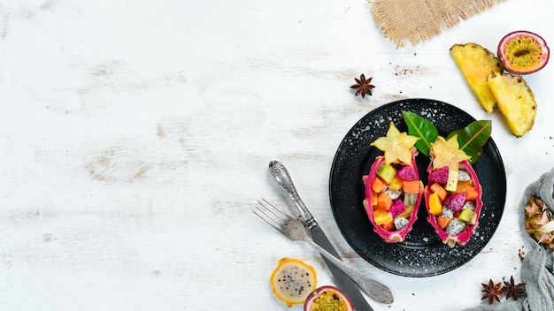 Colorful prepared dish on table
